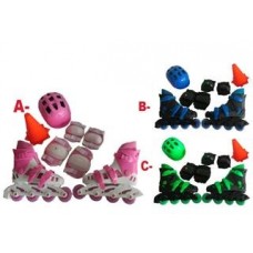 Set Roller In Line Calce ( 32 ) Con Casco Coderas Y Rodille Set Roller In Line Calce ( 32 ) Con Casco Coderas Y Rodille