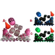 Set Roller In Line Calce ( 34 ) Con Casco Coderas Y Rodille Set Roller In Line Calce ( 34 ) Con Casco Coderas Y Rodille