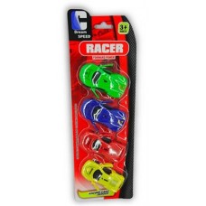 Set 4 Autos Racer En Blister