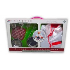 Set Bateria De Cocina Acero Inoxidable 6 Pcs Con Utensillos