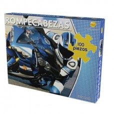 Puzzle Moto Azul 100pzs