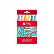 Marcador Filgo Al Agua Jumbo Pastel X6