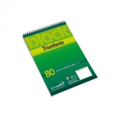 Block A6 Cuadriculado Con Espiral 80h