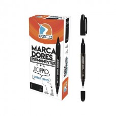 Marcador Permanente Doble Punta  Ezco