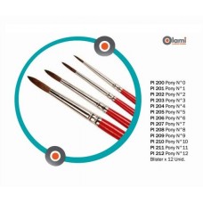 Pincel Escolar Redondo Pony Olami