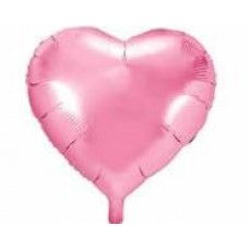 Globo 18 Forma Corazon Rosa Metalizado