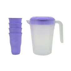 Set De Jarra Redonda Con Tapa 2500cc   4 Vasos