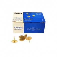 Chinches Dorado 9.5mm Caja X100 Olami