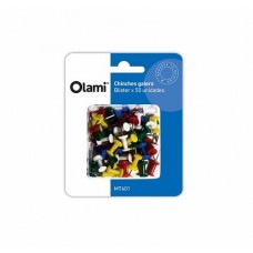 Chinches Colores Blister X50 Olami