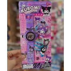 Reloj Proyector Kuromi Con Llavero Reloj Proyector Kuromi Con Llavero