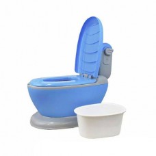 Pelela Inodoro Netto Con Sonido Gris/celeste