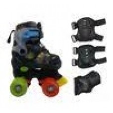 Patines 4 Ruedas Extensible Talle 31 Al 34 Con Set De Proteccion 6pzs