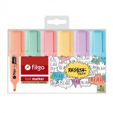 Resaltador Filgo  Text Marker Pastel X6