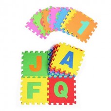 Piso De Goma Eva Letra Y Numeros 9pzs 20x28cm