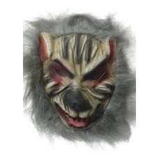 Careta Goma Eva Lobo Con Pelo