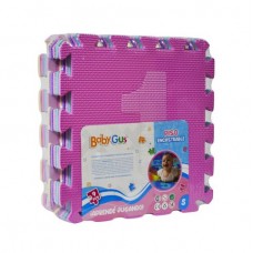 Piso De Goma Eva Letra Y Numeros 9pzs Pastel 20x28cm