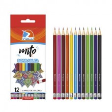 Lapiz De Color Mito Con Goma Caja X12 Ezco
