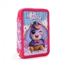 Cartuchera 2 Pisos Kawaii Unicornio