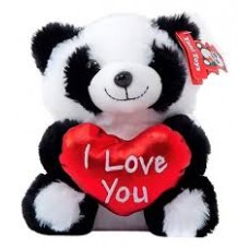 Peluche Panda Con Corazon Metalizado 15cm