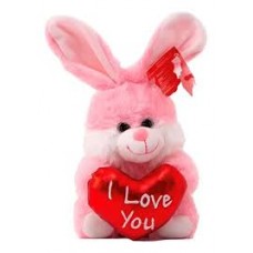 Peluche Conejo Con Corazon Metalizado 15cm