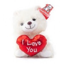 Peluche Oso Con Corazon Metalizado 15cm