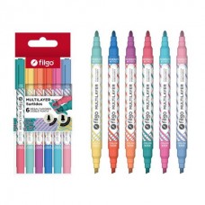 Resaltador Doble Punta Pastel Multilayer