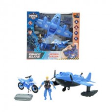 Set De Vehiculo Policia Con Accesorios 28x25x10cm