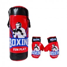 Set De Boxeo Con Guantes 17x54x17cm