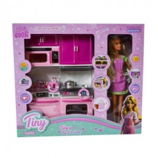 Muneca Tiny Y Su Cocina Con Accesorios